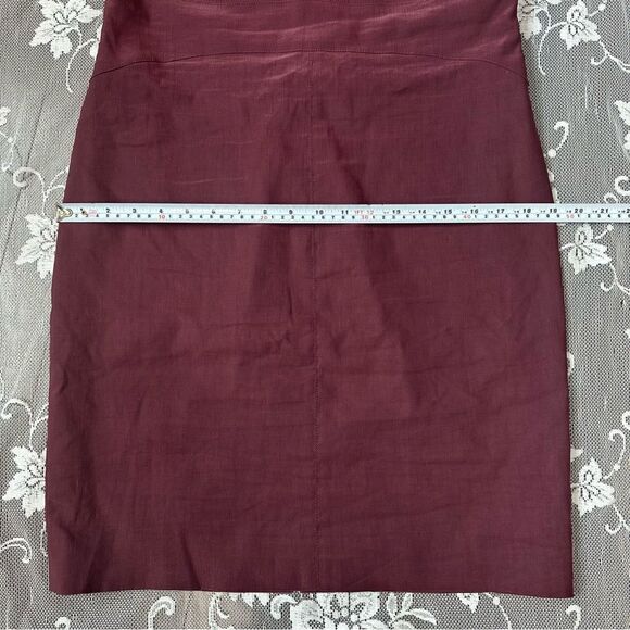 Judith & Charles Plum Sleeveless V-Neck Linen Blend Sheath Dress Sz 12 - Picture 12 of 13